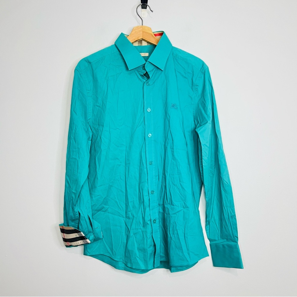 Burberry Turquoise Men's Dress Shirt